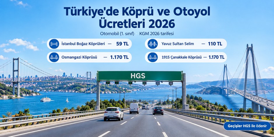 2026 Köprü ve Otoyol Ücretleri