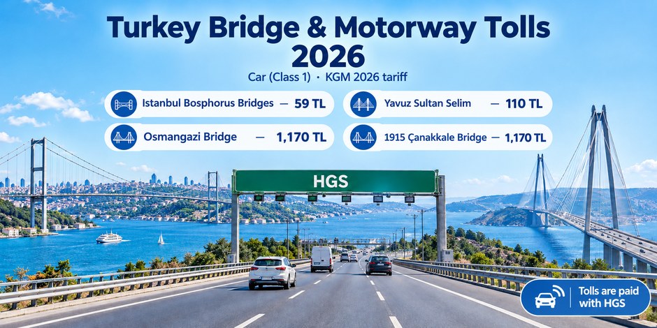 Bridge and Highway Tolls for 2026